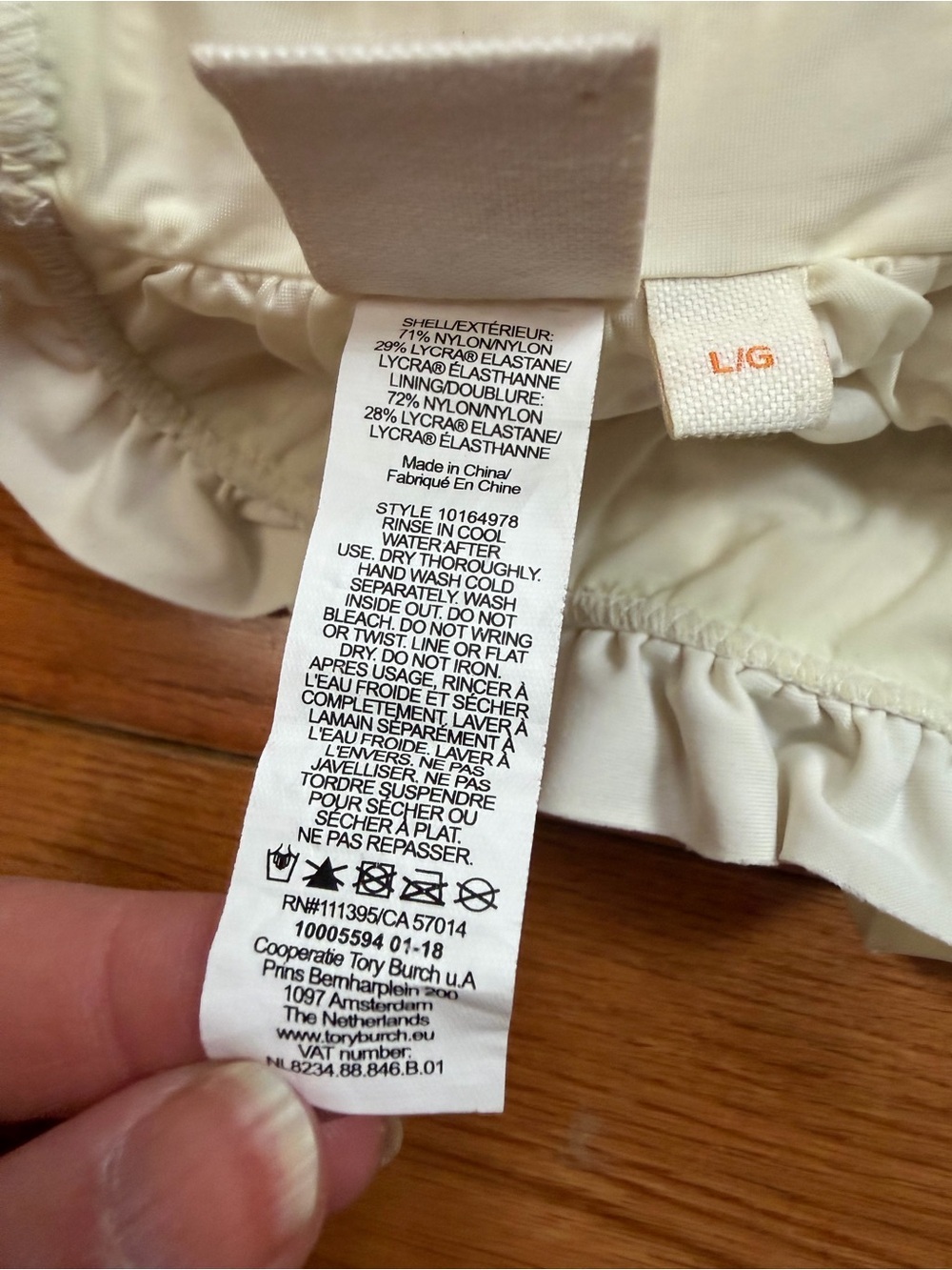 Tory Burch Costa Smocked Bandeau Bikini Top - Picture 4 of 6